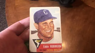 The 100 year old man, oldest living baseball player Eddie Robinson 1953 topps