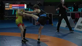 GOLD FS - 57 kg: N. SANAYEV (KAZ) v. N. SURIANO (USA)