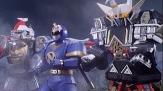 Ninjor and the Megazords vs Dischordia Fight | Mighty Morphin | Power Rangers Official