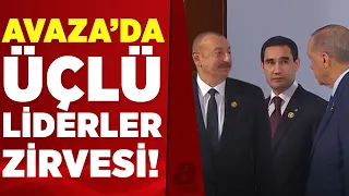 Başkan Erdoğan, Türkmenistan ve Azerbaycan liderleri ile görüştü | A Haber