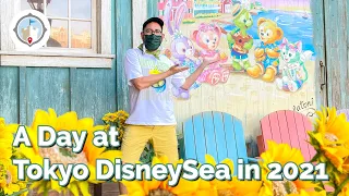 Eating Food & Going on Rides ALL DAY at Tokyo DisneySea in 2021 | Duffy & Merchandise