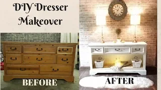 DIY Dresser Makeover/ Upcycling Old Furniture/ Dresser Makeover/Furniture Transformation on a Budget