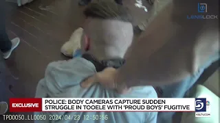 Body cameras capture sudden struggle in Tooele with 'Proud Boys' fugitive