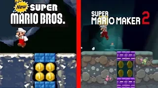 Recreating New Super Mario Bros.'s 1-2 in Super Mario Maker 2 (SM3DW Style)