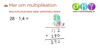 G 1.4 Mer om multiplikation