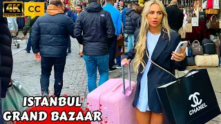 🇹🇷 Istanbul Turkey 2024 Grand Bazaar Gold Jewelry Shops Fake Market Walking Tour 4k