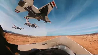 USAF Thunderbirds training at Spaceport America 2022
