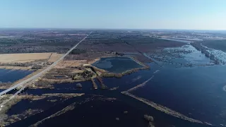 Ülelend, Tartu mnt Emajõe sillal, üleujutus Aprill 2018