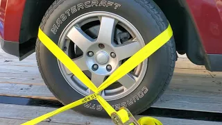 How to strap down a car