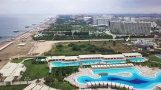 The territory of hotels in the districts of Kundu - Lara, Antalya, Turkey