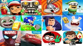 Subway Surfers VS Temple Run Minion Rush Sonic Dash Ben 10 Looney Tunes Dash Talking Tom Gold Run #7