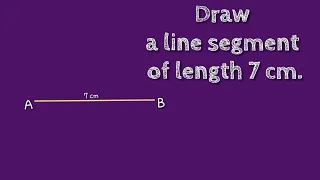 How to draw a line segment of length 7 cm.shsirclasses.