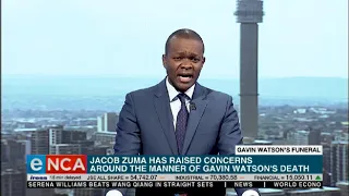 Former president Jacob Zuma attends Gavin Watson's funeral