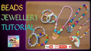Beads jewellery for kids || DIY jewellery tutorial for beginners