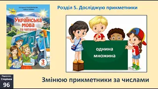 Українська мова 3 клас  Змінюю прикметники за числами