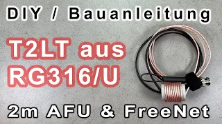 Bauanleitung: Leicht Version T2LT für 2m AFU und FreeNet aus RG316/U 🤩👍  #blackout #antenna #afu