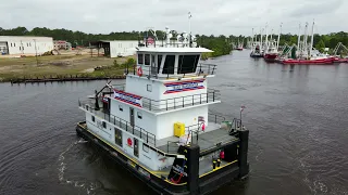 Texas Transporter - 70ft Push Boat (video tour)