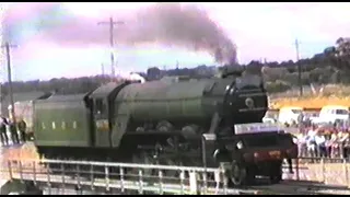 4472 Flying Scotsman on Avon Yard Turntable Western Australia Sept 1989