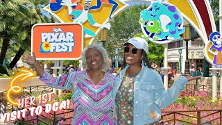 2024 Pixar Fest At Disney California Adventure | Marketplace Eats & Pixar Parade | My Moms 1st Visit