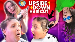 UPSIDE DOWN HAIRCUT! Omg! BAD IDEA! (FV Family Funny Fail Vlog)