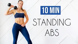 10 MIN STANDING ABS WORKOUT (with weights)