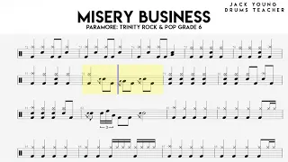 Misery Business   Trinity Rock & Pop Drums Grade 6