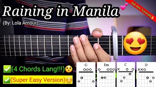 Raining in Manila - Lola Amour (Easy Chords)😍 | Guitar Tutorial