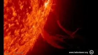 Solar flare - Filament eruption at southwest of the Sun - NASA images of Aug 27, 2012 - Video Vax