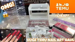 TRYING AFFORDABLE NAIL SUPPLIES FROM TEMU | HUGE NAIL ART HAUL WITH UNBEATABLE PRICES | GEL X NAILS