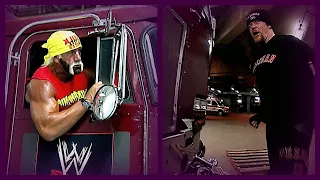 Hulk Hogan Steals The Undertaker's Motorcycle & Destroys It w/ A Semi Truck! 5/6/02 (2/2)