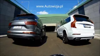 Audi Q7 3.0 TFSI vs Volvo XC90 T6 Polestar Sound battle