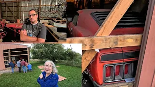 Watch Us Pull Out & Pressure Wash a 1970 Mustang Trapped 40 Years In A Barn