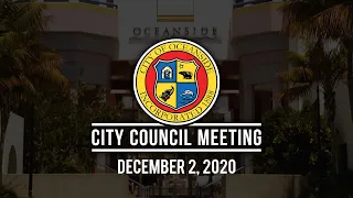 Oceanside City Council Meeting - December 2, 2020