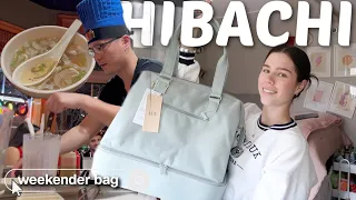 hibachi date night grwm!!... unboxing a weekender bag!!