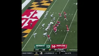 Maryland WR Rakim Jarrett TD vs. Michigan State | Big Ten Football