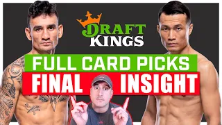 DRAFTKINGS: UFC Singapore: Holloway vs. Korean Zombie FULL CARD Predictions