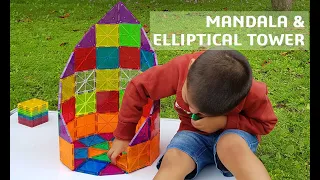 Magnetic Tiles Ideas - Mandala and Elliptical Tower