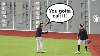 Orioles teammates arguing at Fenway Park