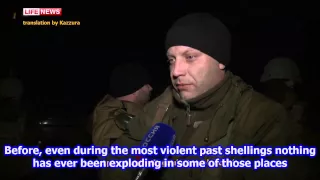 eng subs DPR PM Zarharchenko  DPR has switched to counter offensive  Peski settlement seized