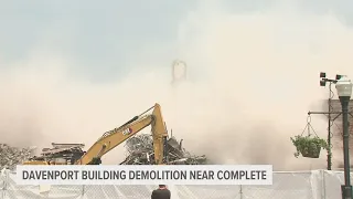 Demolition of partially collapsed Davenport building nearly complete