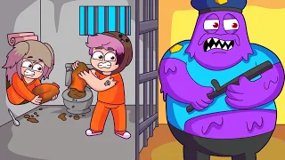 ¡NOS ENCIERRAN EN LA CÁRCEL DE GRIMACE SHAKE EN ROBLOX! 😱 LYNA Y CHOCOBLOX ESCAPAN de LA PRISIÓN