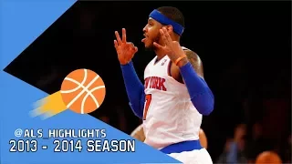 Carmelo Anthony UNREAL Frenchise Record 2014.01.24 vs Bobcats - Knicks Record 62 Pts!
