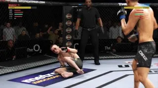 Craziest Leg Kick Finish in UFC 3