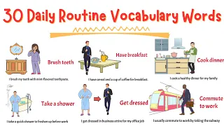 30 Daily Routine Vocabulary Words with Examples | Improve Your Vocabulary