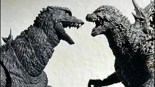 Godzilla vs Godzilla | Stop Motion Fan Animation Test | Godzilla Minus One + Godzilla Final Wars