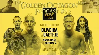 The Golden Octagon MMA Podcast Ep.22: UFC 274 Oliveira vs Gaethje MAIN CARD Preview & Official Picks