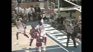 Stacey Augmon dunks on Billy Butts (UNLV vs Ball State)