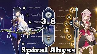 Yelan Triple Hydro & Noelle | Spiral Abyss 3.8 | 9 stars | Floor 12