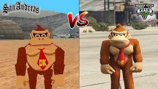 GTA 5 DONKEY KONG VS GTA SA DONKEY KONG WHO IS BEST?