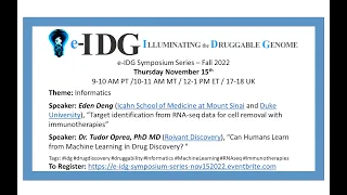 e-IDG Symposium: Informatics talk by Eden Deng – Nov. 15, 2022